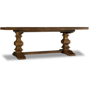 Archivist 86-Inch Trestle Dining Table in Soft Pecan Wood Finish – Hooker Furniture