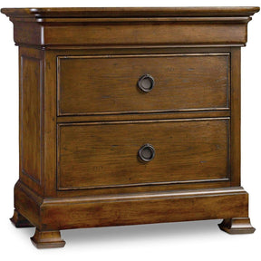 Archivist Three-Drawer Nightstand Soft Casual Pecan – Hooker Furniture