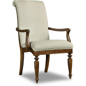 Archivist Upholstered Arm Chair Soft Casual Pecan – Hooker Furniture (Priced Each)