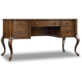 Archivist Writing Desk Leather Top in Soft Pecan Finish | Hooker