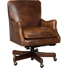 Barker Executive Swivel Tilt Chair in Imperial Empire Leather – Hooker Furniture