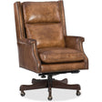 Beckett Executive Swivel Tilt Chair – Checkmate Pawn Leather with Natchez Brown Base - Hooker Furniture