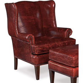 Blakeley Leather Club Chair in Red Covington Bogue – Hooker Furniture