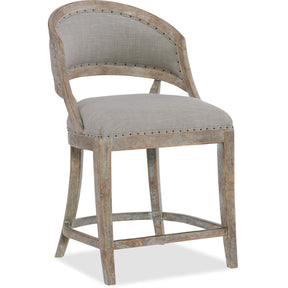 Boheme Garnier Barrel Back Counter Stool Antique Milk Paint – Hooker Furniture
