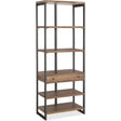 Mango Wood Bookcase Iron Frame Medium Finish – Hooker Furniture