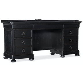 Bristowe Black Computer Credenza with Power Hub – Hooker Furniture