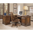 Brookhaven Executive L-Desk Right Return in Cherry Veneer - Hooker Furniture