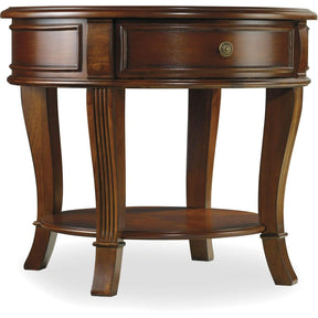 Brookhaven Round Lamp Table Distressed Cherry – Hooker Furniture