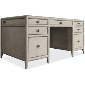 Burnham Junior Executive Desk 64-inch in Grey Mink Finish - Hooker Furniture