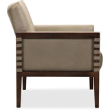 Hooker Furniture Carverdale Leather Club Chair With Wood Frame