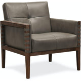 Hooker Furniture Carverdale Leather Club Chair With Wood Frame