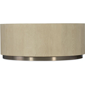 Cascade Round Cocktail Table Taupe Oak | Hooker