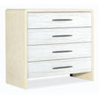 Cascade Bachelor Chest with USB Port in Pebble and Chalk | Hooker