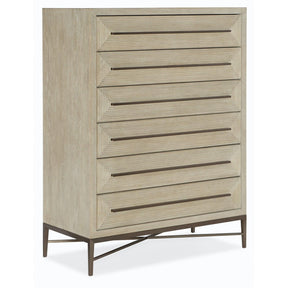 Cascade Six-Drawer Chest Terrain Light Wood Bedroom Storage | Hooker