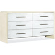 Cascade Six-Drawer Dresser in Two-Tone Finish – Hooker Furniture