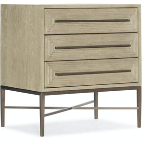 Cascade Three-Drawer Modern Nightstand | Hooker