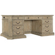 Hooker Furniture Castella Executive Desk – Antique Slate Wood with Leather Writing Surface