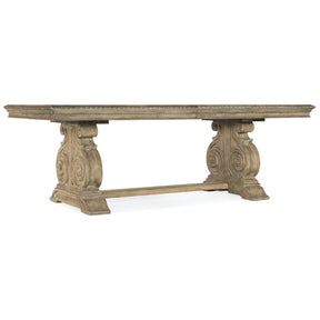 Castella 128-Inch Rectangle Dining Table – Antique Slate Pecan & Walnut by Hooker Furniture