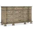 Castella Twelve Drawer Dresser Medium Wood Antique Slate – Hooker Furniture