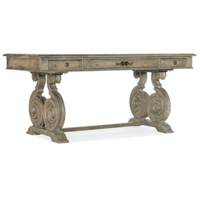Castella Writing Desk 66-in Antique Slate Finish - Hooker Furniture
