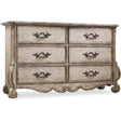 Chatelet 6-Drawer Dresser with Artistic Fretwork and Scalloped Base | Hooker Furniture