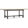 Ciao Bella 120-Inch Trestle Dining Table in Flaky White & Black Finish – Hooker Furniture