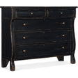 Ciao Bella Five-Drawer Bureau in Distressed Black – Hooker Furniture
