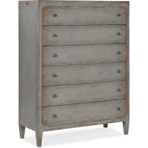 Ciao Bella 6-Drawer Chest with Pull-Out Garment Rods | Hooker Furniture