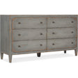 Ciao Bella 6-Drawer Dresser in Speckled Gray or Black | Hooker Furniture