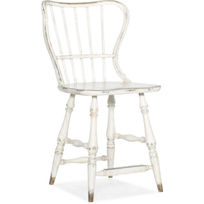 Ciao Bella Spindle Back Counter Stool Vintage Chalky White – Hooker Furniture
