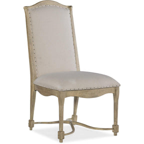 Ciao Bella Upholstered Back Side Chair Distressed Natural – Hooker Furniture