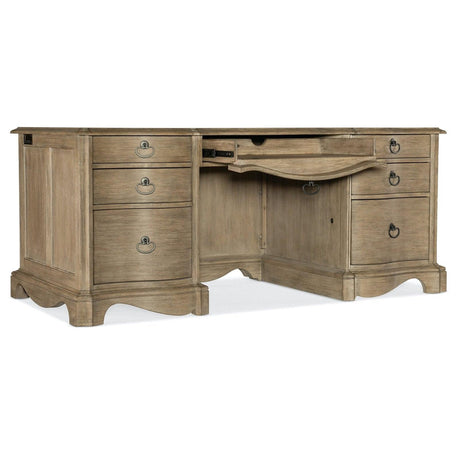 Corsica Executive Desk 73.25-Inch Acacia Veneer Light Wood - Hooker Furniture