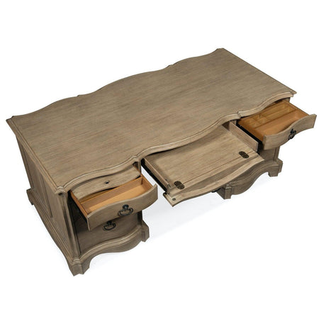 Corsica Executive Desk 73.25-Inch Acacia Veneer Light Wood - Hooker Furniture