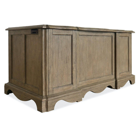 Corsica Junior Executive Desk Acacia Light Natural Finish | Hooker Furniture