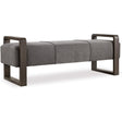 Curata Upholstered Bench Midnight & Graphite – Hooker Furniture