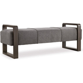 Curata Upholstered Bench Midnight & Graphite – Hooker Furniture