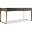 Curata Writing Desk Midnight Finish with Brass Legs – Hooker Furniture