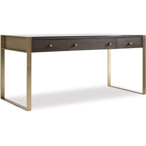 Curata Writing Desk Midnight Finish with Brass Legs – Hooker Furniture