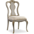 French-Style Office Desk Chair – Linen Natural Fabric with Gray & Gold Finish | Hooker Furniture