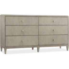 Elixir Six-Drawer Dresser in Serene Gray Beige Walnut – Hooker Furniture