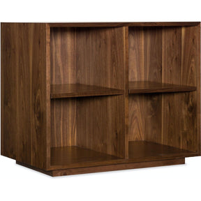 Elon Bunching Short Bookcase in Walnut Veneers Medium Wood Finish – Hooker Furniture
