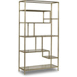 Melange Etagere Glass Shelves Champagne Gold Finish – Hooker Furniture