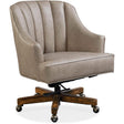 Haider Executive Swivel Tilt Chair – Leather in Easy Street Document Beige by Hooker Furniture