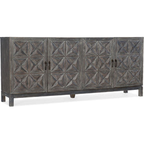 Beaumont Entertainment Console in Shale Gray Oak – Hooker Furniture