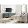 Boheme Salvator Media Console in Distressed Blue Wood – Hooker Furniture