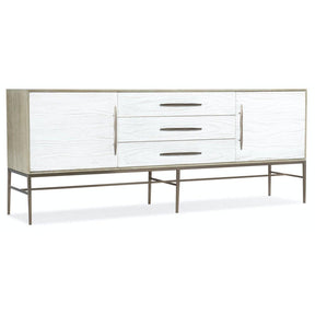 Cascade Entertainment Console Chalk & Taupe Finish – Hooker Furniture