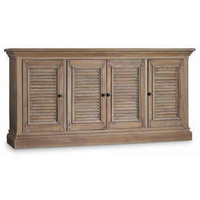 Regatta 72-Inch Entertainment Console in Mango Wood Louvered Doors – Hooker Furniture