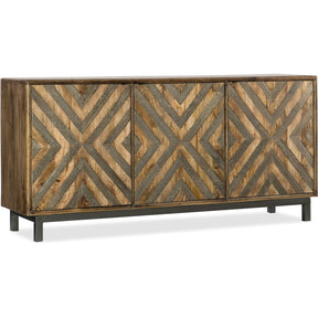 Serramonte 69-Inch Entertainment Console in Mango Wood & German Silver – Hooker Furniture