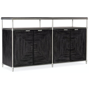 St. Armand Entertainment Console Black Acacia Wood – Hooker Furniture