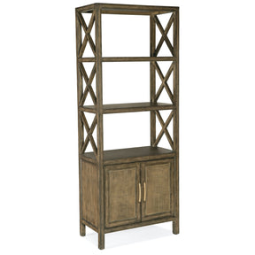 Sundance Entertainment Pier in Cliffside Finish with Rattan Doors – Hooker Furniture